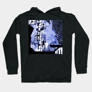 the city of concrete in urban collage photo wallpaper art Hoodie